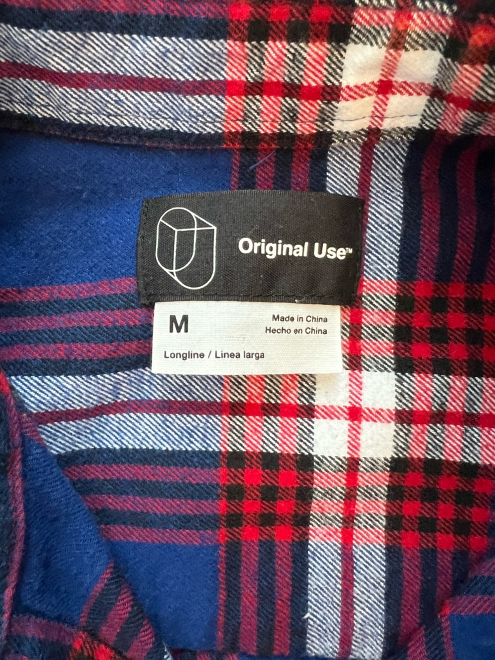 Original Use Blue & Orange Plaid Button-Down Shirt - Picture 6 of 7